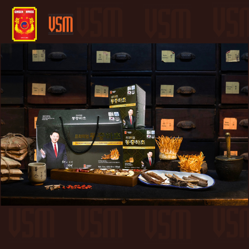Ginseng House - Chiết Xuất Đông Trùng Hạ Thảo & Hồng Sâm Hàn Quốc 6 Năm Tuổi -Hộp 30 gói