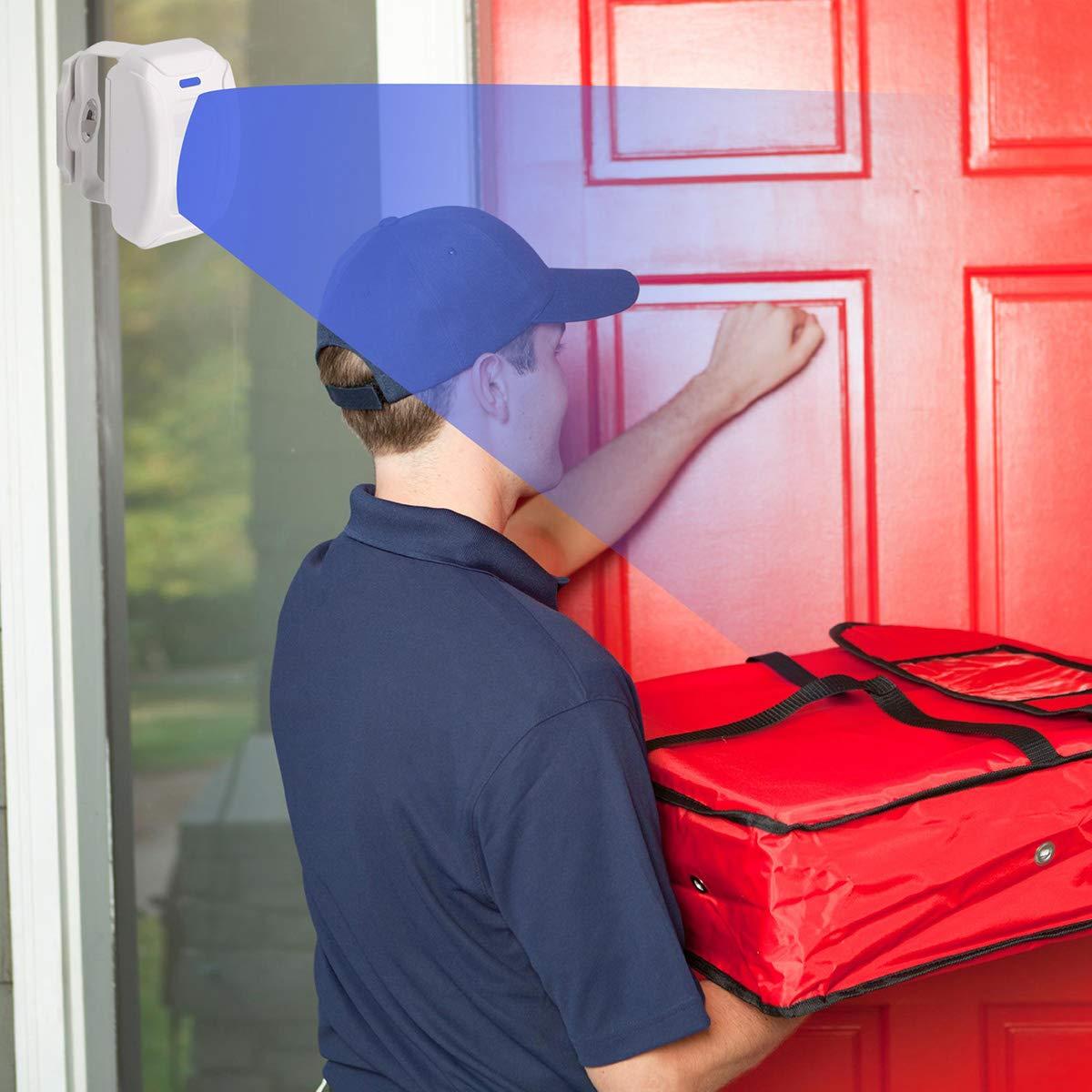 Báo thức phát hiện chuyển động, chuông cửa không dây cho cửa/khách truy cập và doanh nghiệp/hộp thư, bộ hệ thống báo động với 1 cảm biến và 1 máy thu