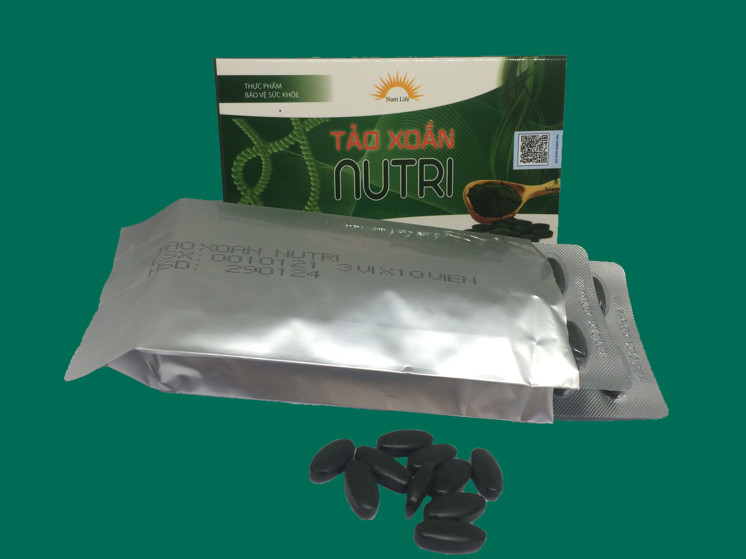 Tảo xoắn Spirulina NUTRI-LIFE Viên Nén 500mg