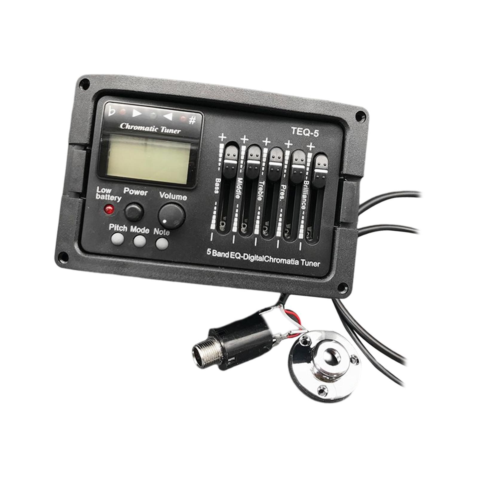 Digital 5 Band Chromatic Tuner Acoustic Guitar Amplifier