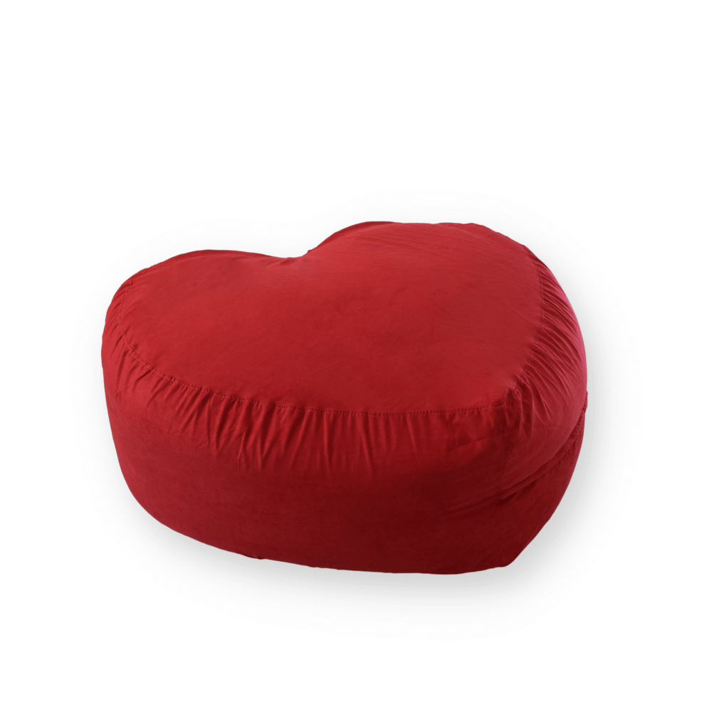 Bộ ghế lười hạt xốp hình trái tim The Beanbag House - Size lớn - Thoải mái cho 2 người sử dụng, 2 lớp, nhẹ nhàng dễ di chuyển