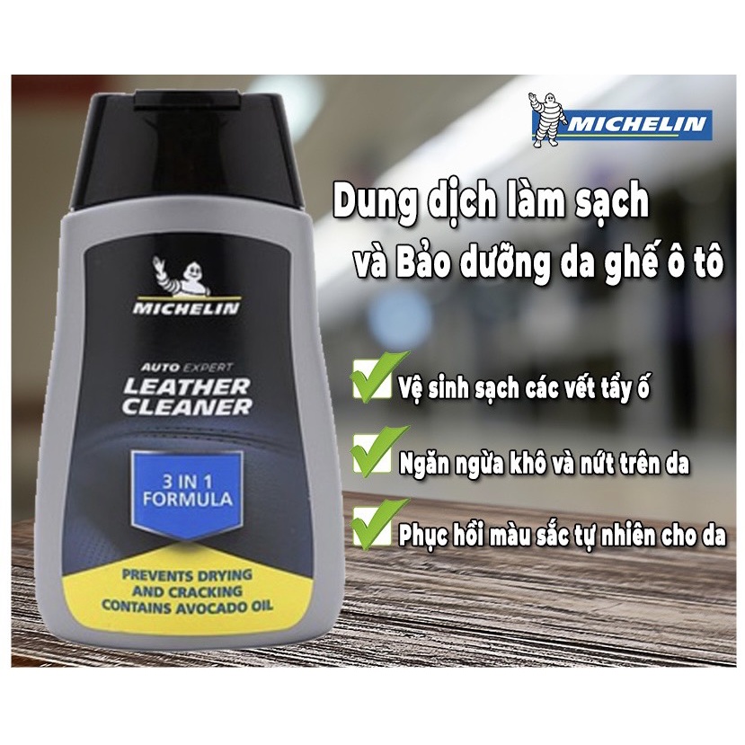 DUNG DỊCH LÀM SẠCH & BẢO DƯỠNG DA MICHELIN LEATHER CLEANER 32187 - 250ML