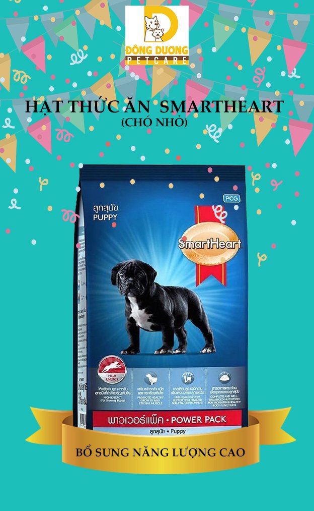 Thức ăn hạt khô cho chó con SmartHead Powerpack Puppy gói 3kg