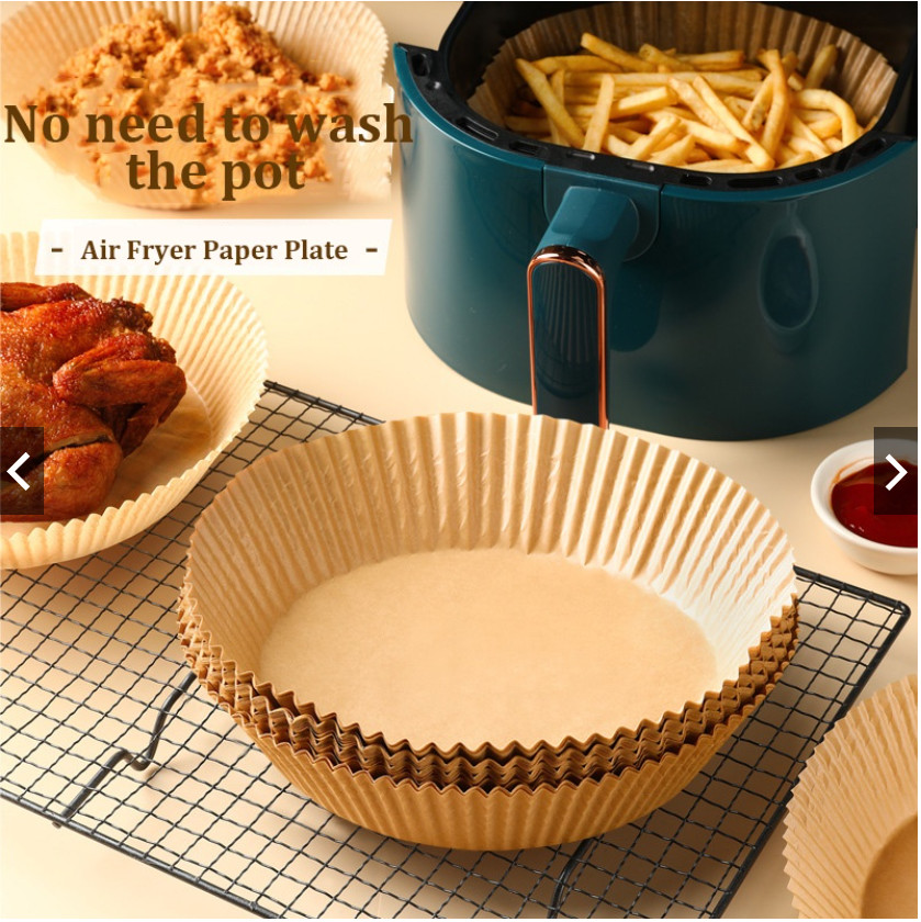 Set 50 Miếng Giấy Lót Nồi Chiên Hình Khuôn Bánh - Giảm Thiểu Tối Đa Dầu Mỡ Bám Vào Nồi Chiên