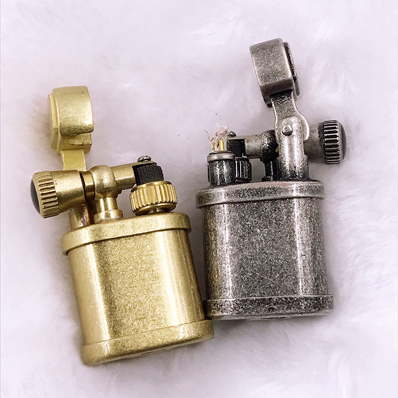 Vỏ Hột Quẹt Bật Lửa Thủ Công TC1703 Kiểu Dáng Nhỏ Gọn Bằng Đồng Cực Chất - Màu Vàng