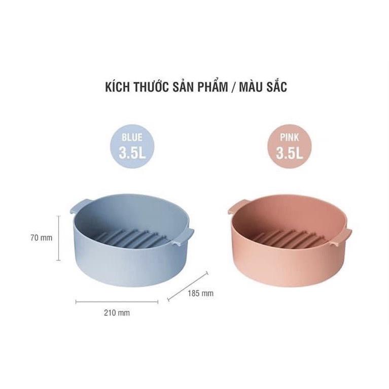 KHAY SILICONE DÀNH CHO NỒI CHIÊN KHÔNG DẦU VÀ LÒ VI SÓNG CKB003BLU 3.5L - CKB002BLU 5L