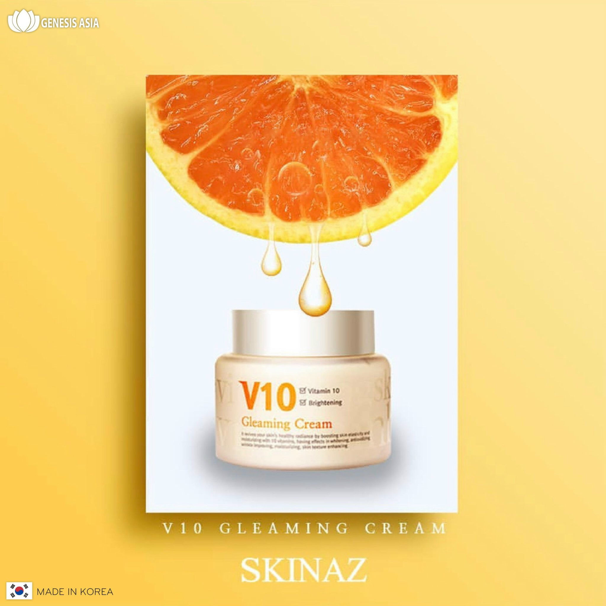 Kem Dưỡng Trắng Da V10 Skinaz Hàn Quốc