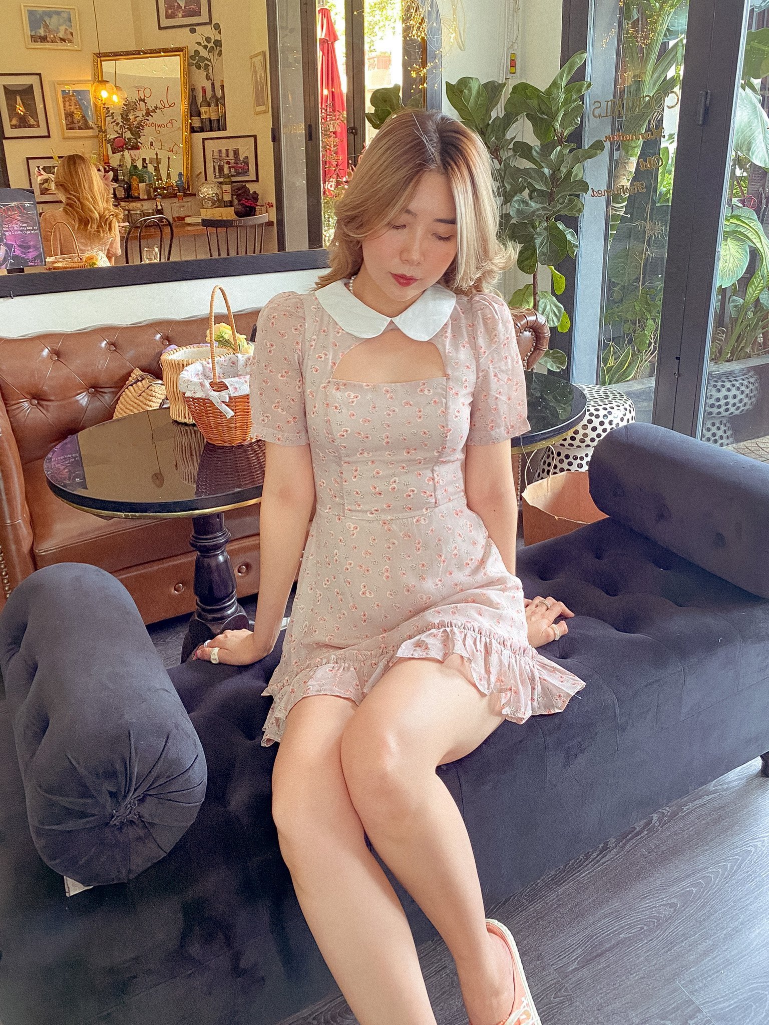 Đầm ngắn hoa nhí cổ bèo Sicolla Dress Gem Clothing SP060633