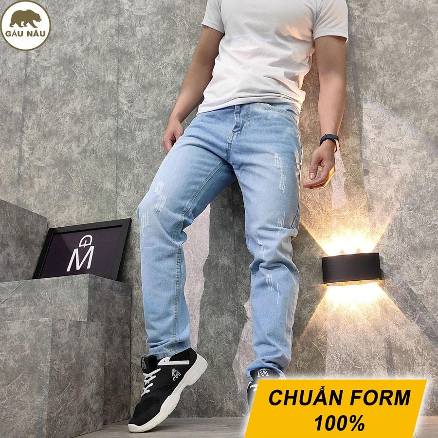 Quần jean nam GN156 form chuẩn đẹp màu chuẩn Gấu Nâu