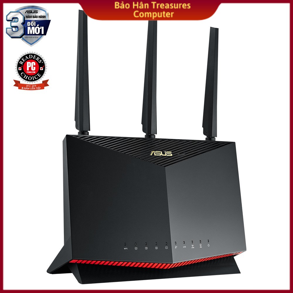 Router Wifi 6(802.11ax) ASUS RT-AX86U Pro Hai Băng Tần, Chuẩn AX5700 (Chuyên Cho Game Di Động)- Hàng Chính Hãng