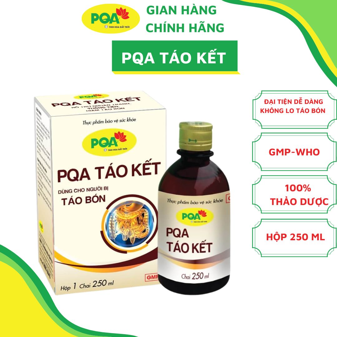 Táo Kết PQA Thành Phần Thiên Nhiên Hỗ Trợ Nhuận Tràng, Thông Tiện, Giảm Táo Bón Hộp 250ml