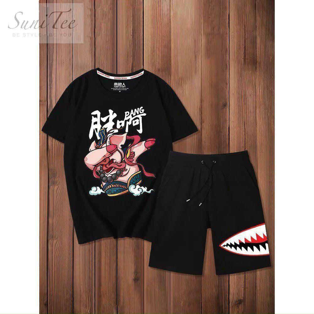 Set đồ bộ Nam freesize mặc nhà, dạo phố in hình so cute