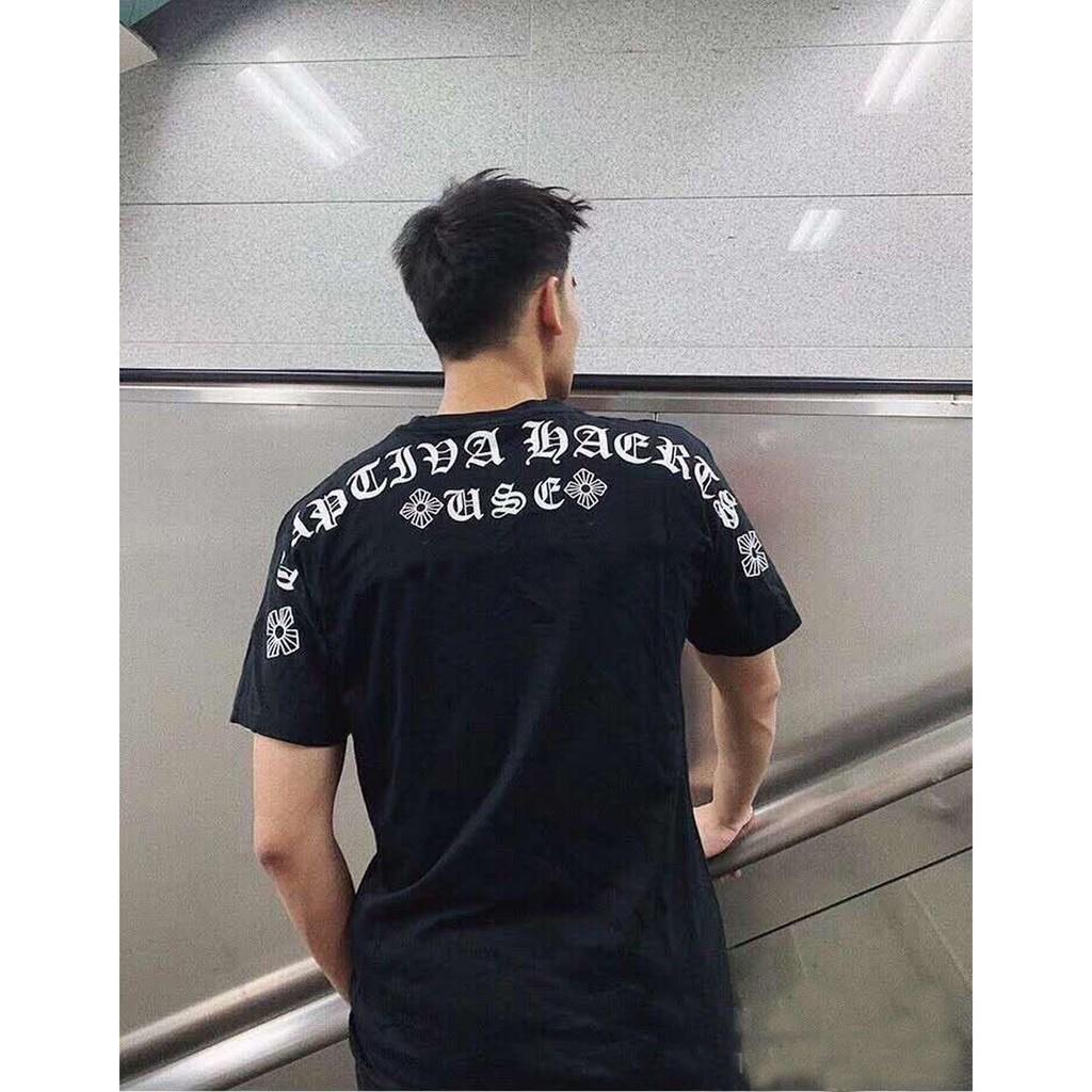 Áo thun ngắn tay không cổ ️Áo thun Stee chữ LA MÃ 2021 ️ ️ chất vải cotton chất mịn tốt aothununisex