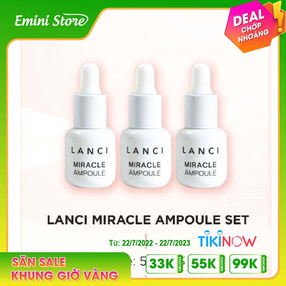 Serum ngăn lão hóa da Lanci Miracle Ampoule Ultra Clarifying giúp hỗ trợ giảm thâm làm mờ nếp nhăn 50 ml