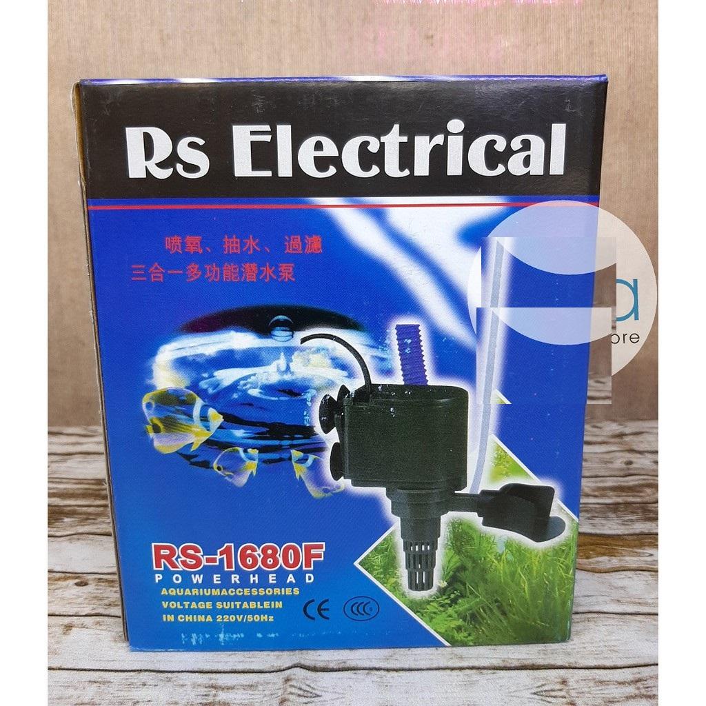 Combo Máy Bơm Nước Bể Cá, Hồ Cá 3 Trong 1 RS 1680F + 1 hộp lọc nhỏ + 1 bông lọc nước hồ cá