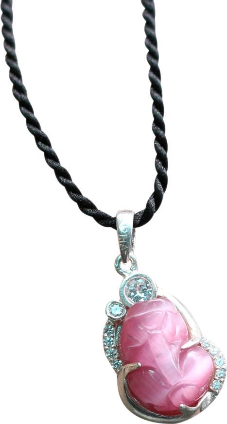 Tỳ Hưu Pha Lê Bọc Bạc Ngọc Quý Gemstones MD31 - Hồng