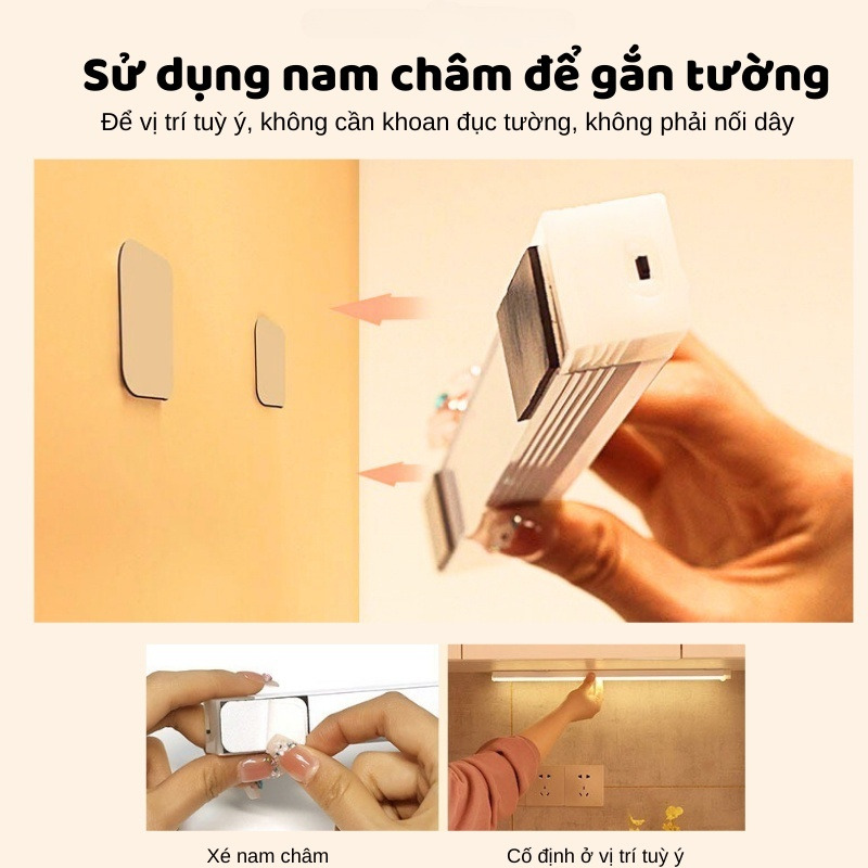 Đèn LED Cảm Biến Chuyển Động Nhiều Kích Cỡ Cảm Ứng Hồng Ngoại 3 Chế Độ Không Dây Điều Chỉnh Độ Sáng Qua 1 Lần Nhấn Ánh Sáng Bảo Vệ Mắt Tốt Tự Động Bật/Tắt Ban Đêm Đèn Học Làm Việc Đọc Sách Ngủ Cao Cấp Dễ Tháo Lắp Tiện Gắn Giường Cầu Thang Toilet Tủ USB