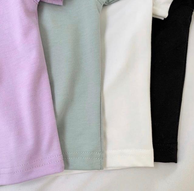 Áo croptop polo cổ bẻ trơn 4 màu