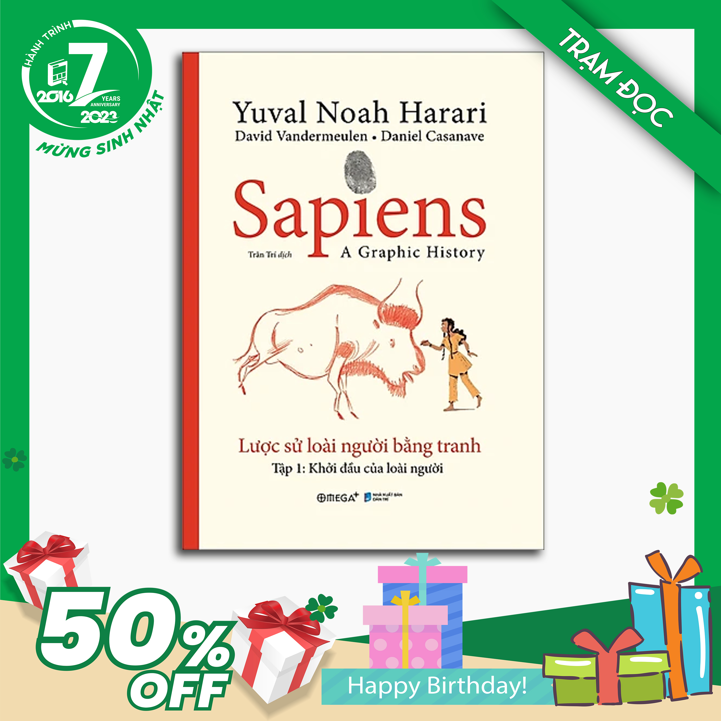 Trạm Đọc Official |  Sách - Sapiens - Lược Sử Loài Người Bằng Tranh - Tập 1: Khởi Đầu Của Loài Người - Omega Plus