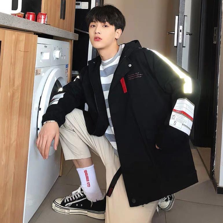 Áo khoác kaki túi hộp unisex form rộng Phản Quang nam nữ thời trang kim gia