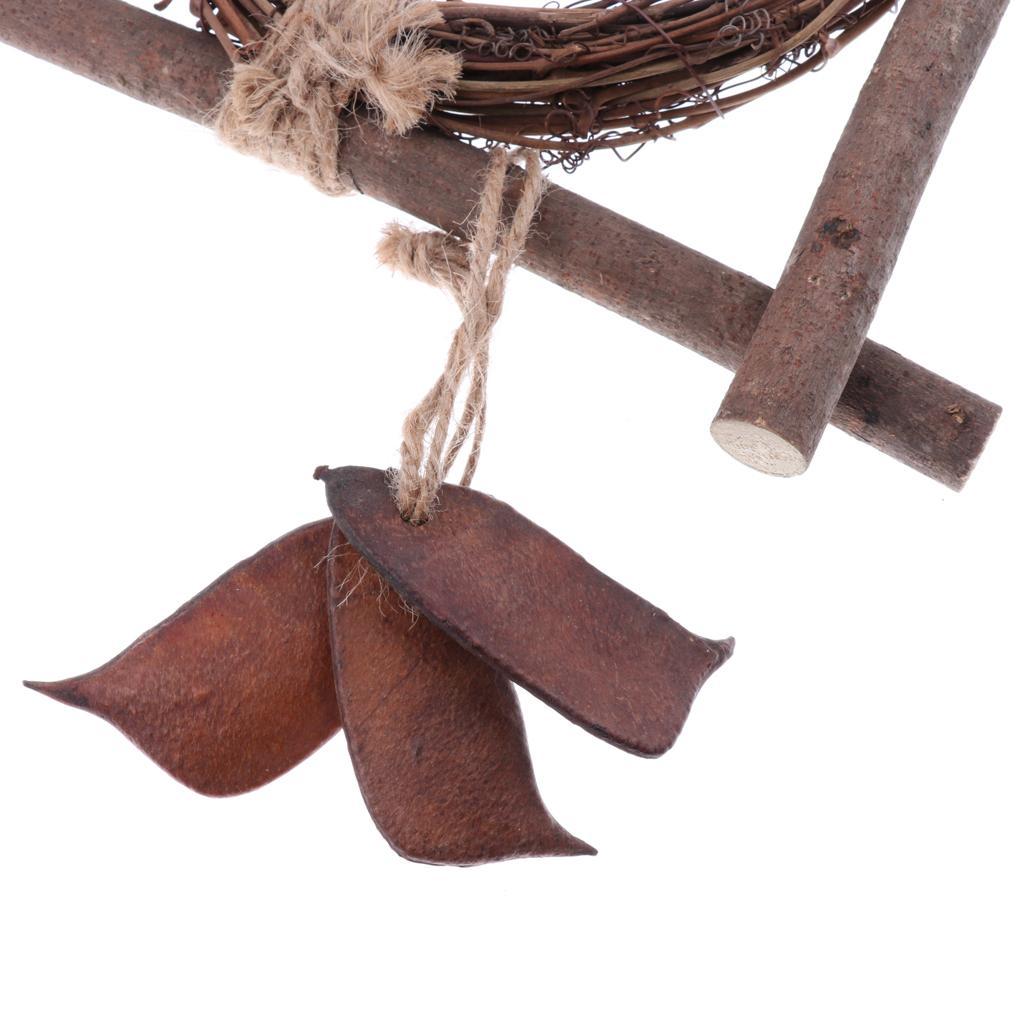 Pet Parrot Wood Rotation Stand Perches Toy Hanging Swing Toys For Bird Cage