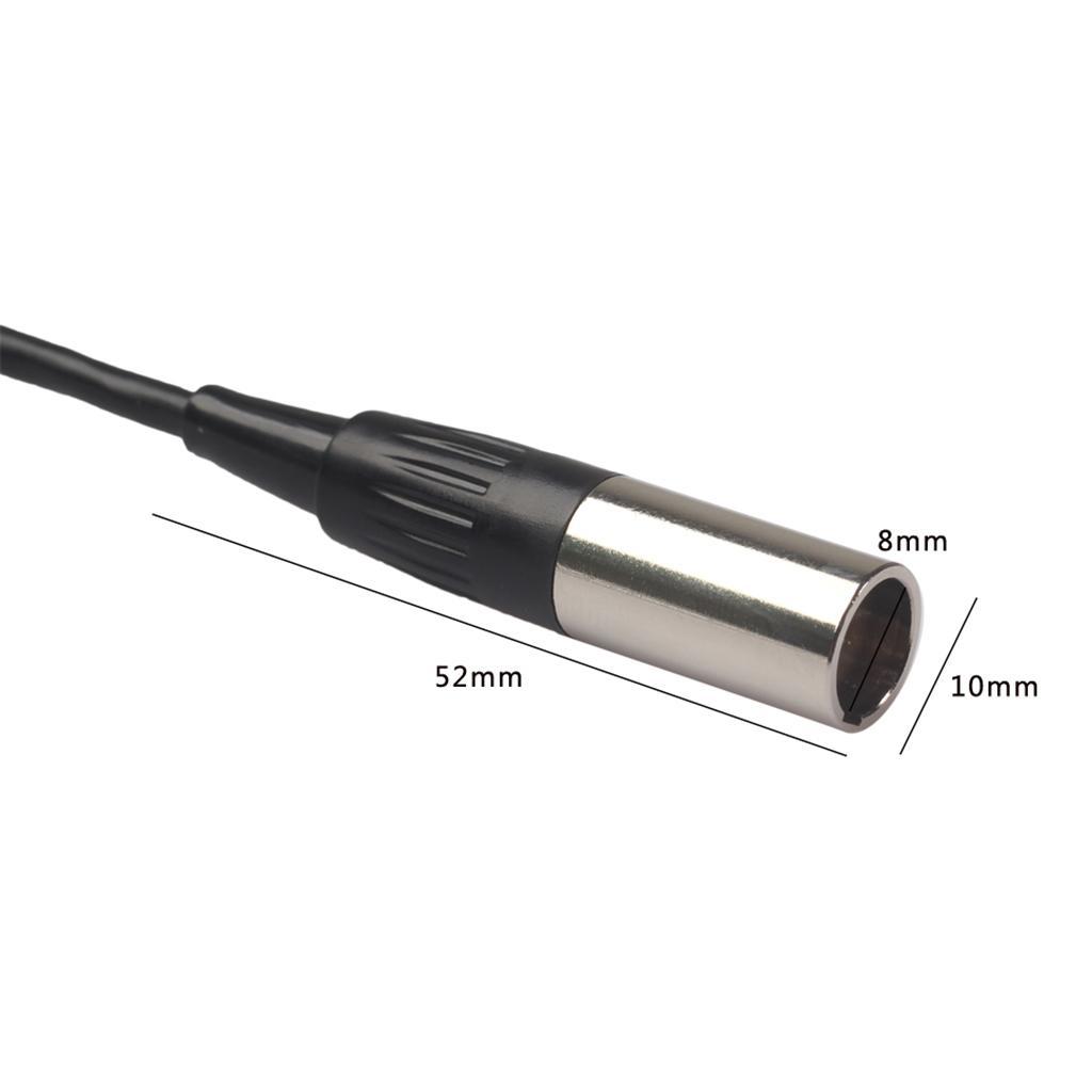 3.5mm Male to XLR Male Cable TRS 3Pin Stereo Audio Transfer Line Black 0.3m