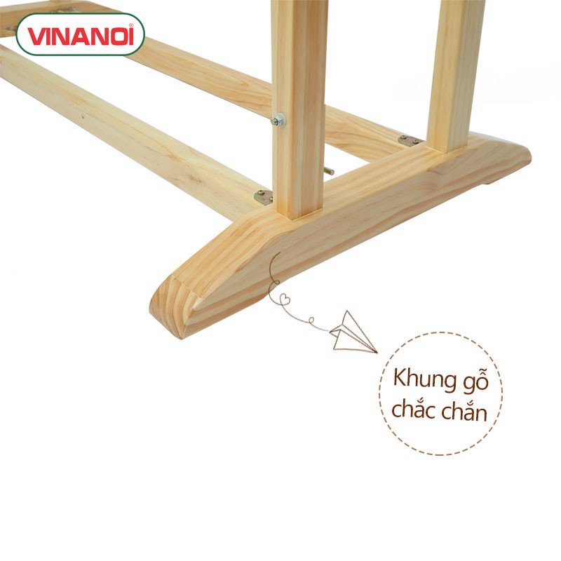 Nôi điện tự động cho bé VINANOI VNN201 - Gỗ thông màu tự nhiên