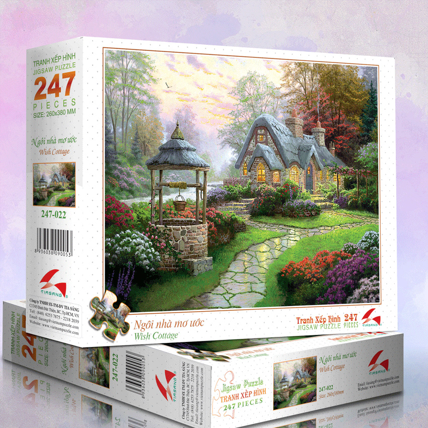 Tranh xếp Hình Tia Sáng Ngôi nhà mơ ước