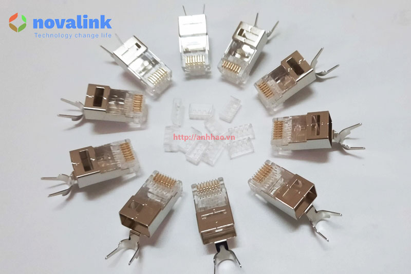 Đầu bấm mạng xuyên thấu cat6A/ cat7 Novalink CC-01-00195 - Hàng chính hãng, Full thuế VAT, COCQ