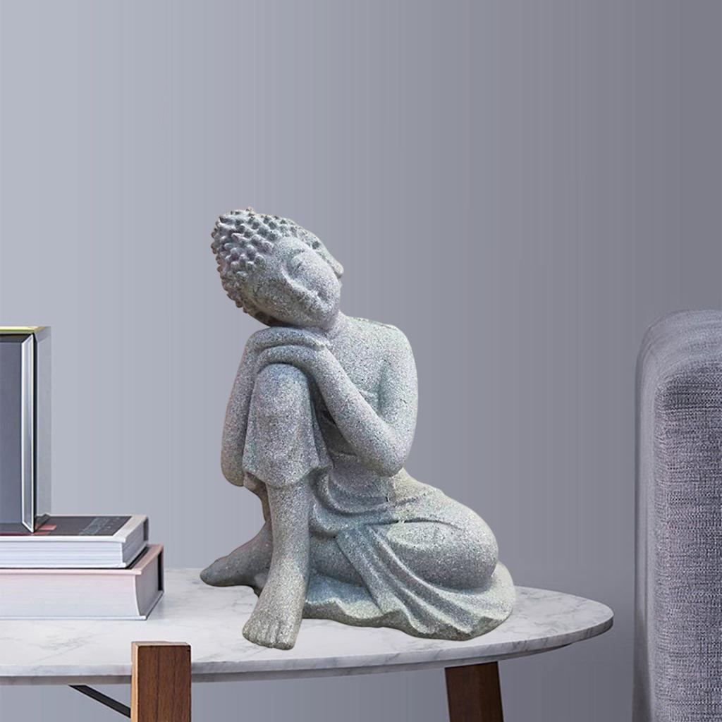 2pcs Buddha Statue Zen Figurine Home Docor Large Sleeping Buddha