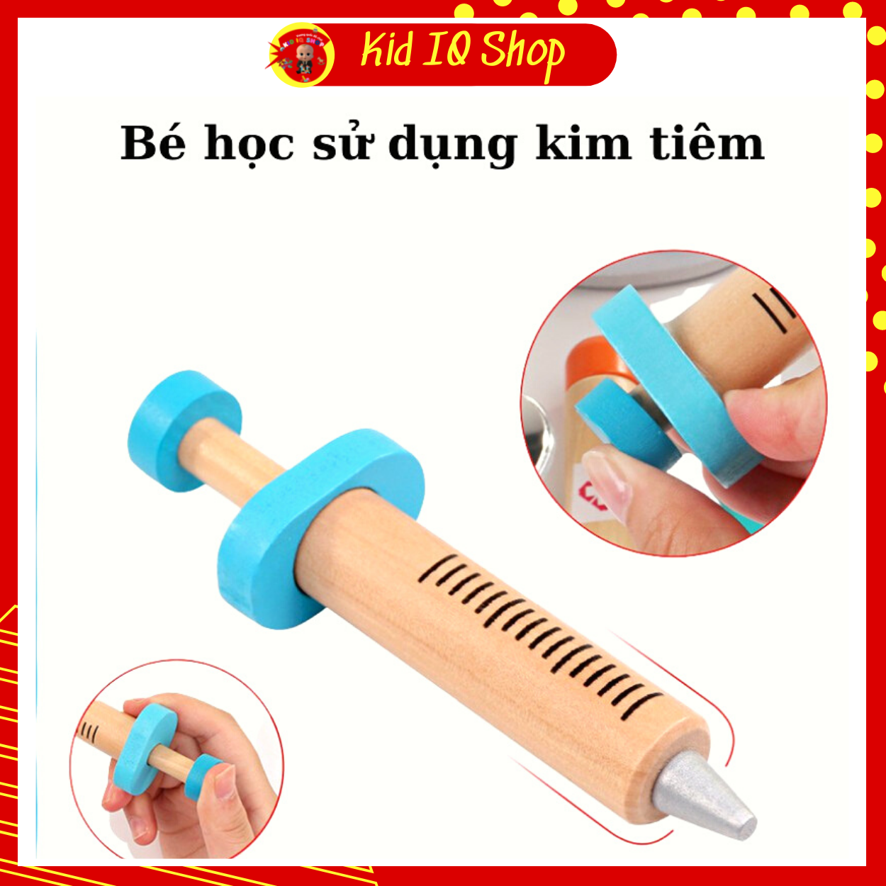 Bộ đồ chơi đóng vai bác sỹ nha khoa cho bé gồm 20 chi tiết giống như thật, đồ chơi gỗ cho bé trai bé gái Kid IQ