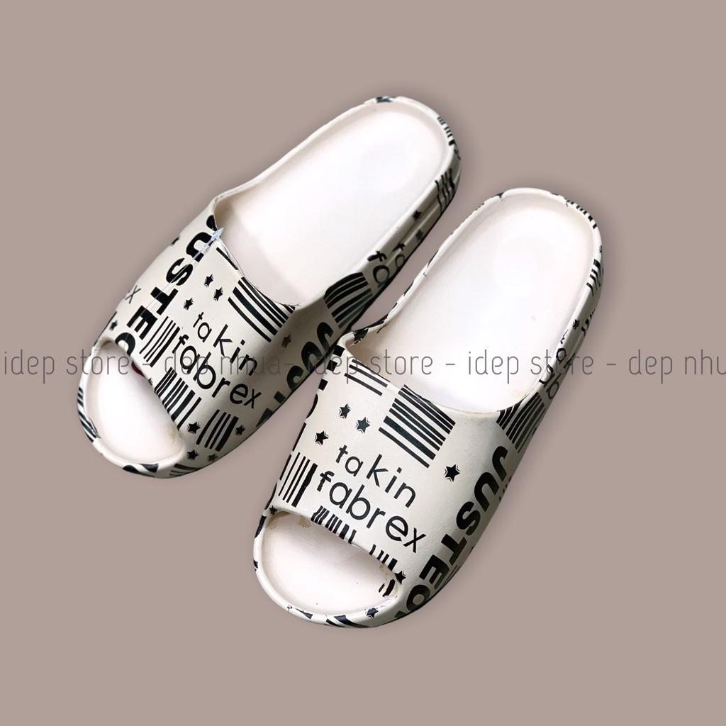 Dép bánh mì nam quai ngang họa tiết chữ TAKIN cao 3cm siêu nhẹ iDÉP- DL169