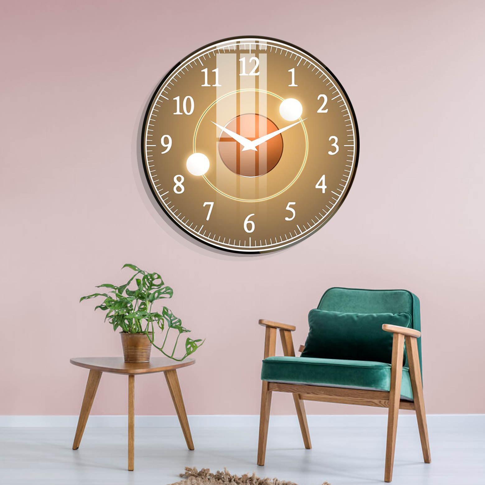 Tranh Tròn Đồng Hồ Tráng Gương Kim Trôi Hiện Đại - Đồng Hồ Treo Tường Giá Rẻ