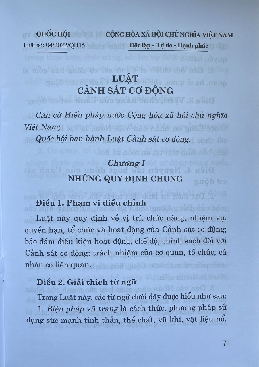 Luật Cảnh Sát Cơ Động