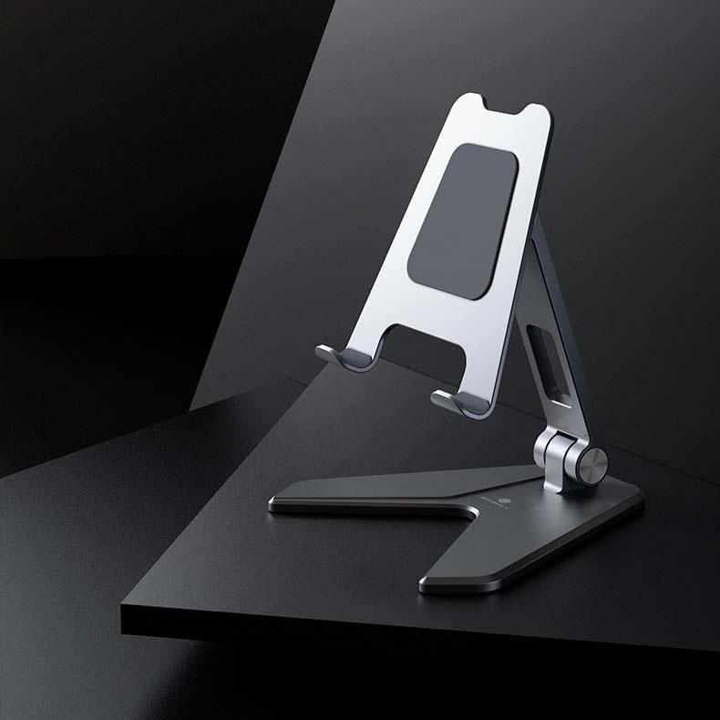 GIÁ ĐỠ CHO ĐIỆN THOẠI VÀ IPAD MINI BONERUY P25 NHÔM CNC - HÀNG NHẬP KHẨU