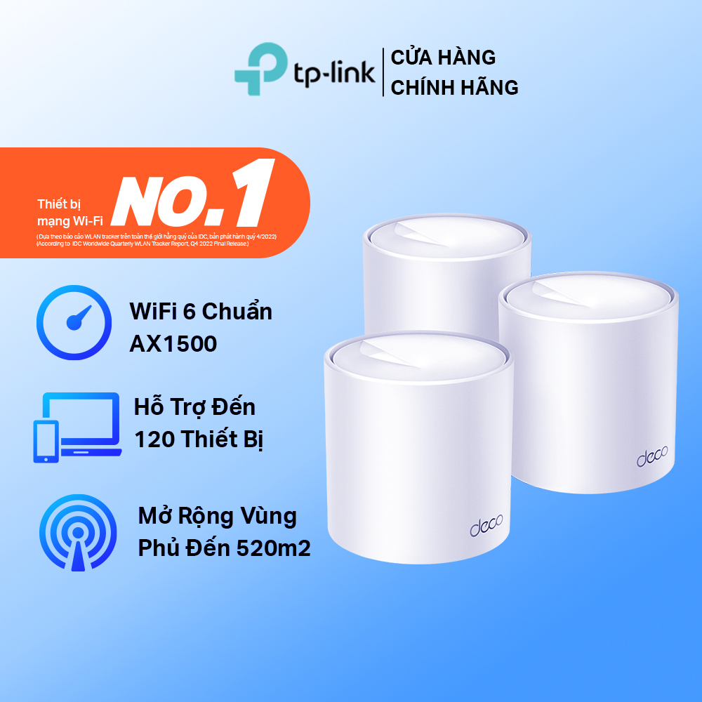 [Hàng Chính Hãng] Bộ Phát Wifi Mesh TP-Link Deco X10 Chuẩn Wifi 6 AX 1500Mbps