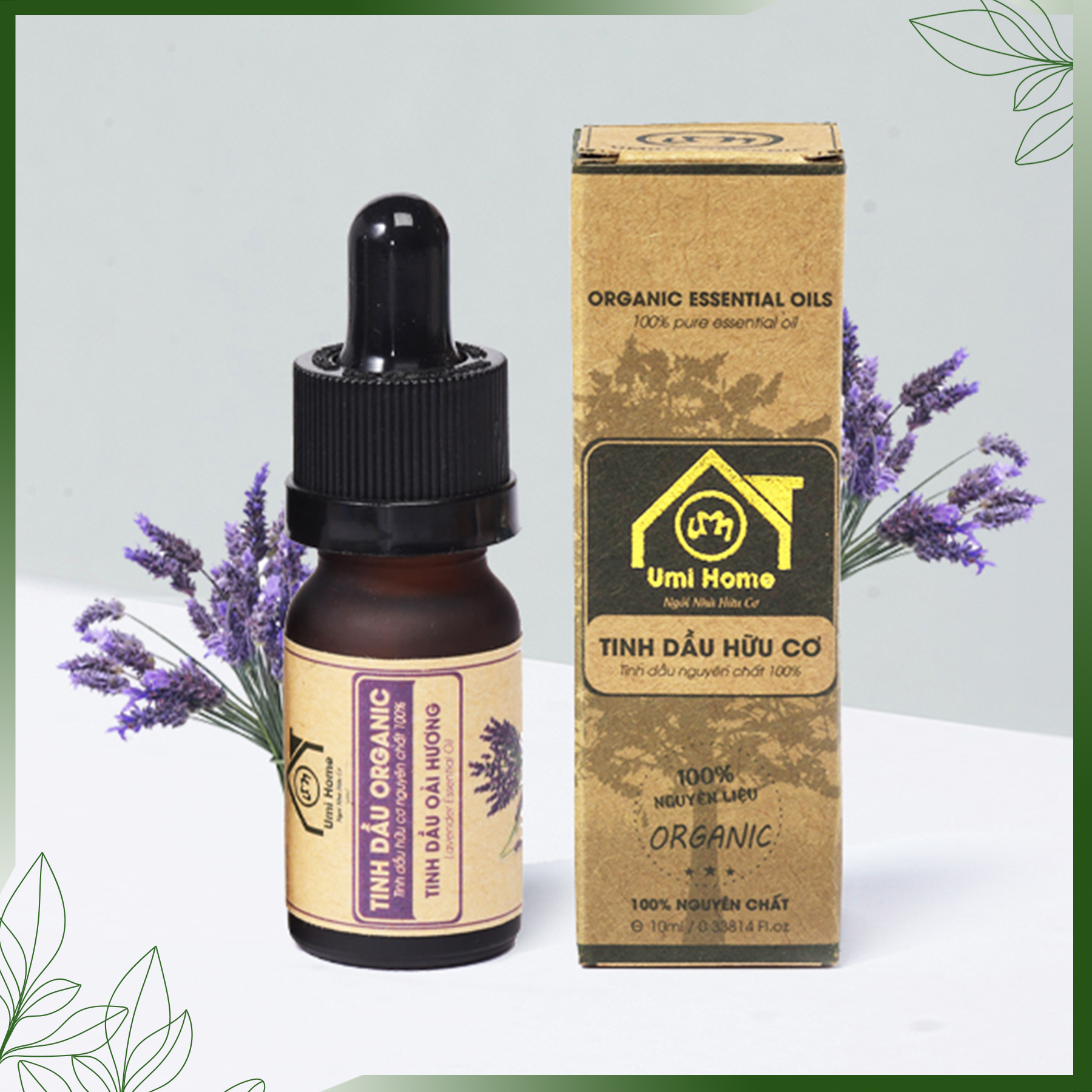 Tinh Dầu Oải Hương Nguyên Chất UMIHOME (10ml) - Tinh dầu Lavender dùng cho đèn xông hương khử mùi, thanh lọc không khí