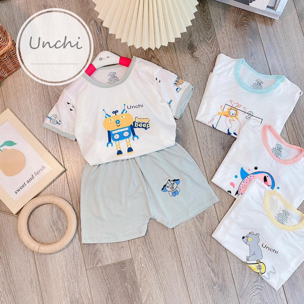 Bộ Unchi Cộc Tay Bé Trai, Bé Gái Peptit Hoạ Tiết Họa Tiết Dễ Thương