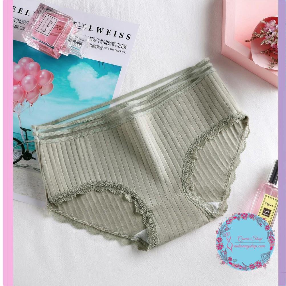 Quần Lót Gân Tăm Viền Ren Siêu Đẹp - quần lót cotton - đồ lót nữ DL108