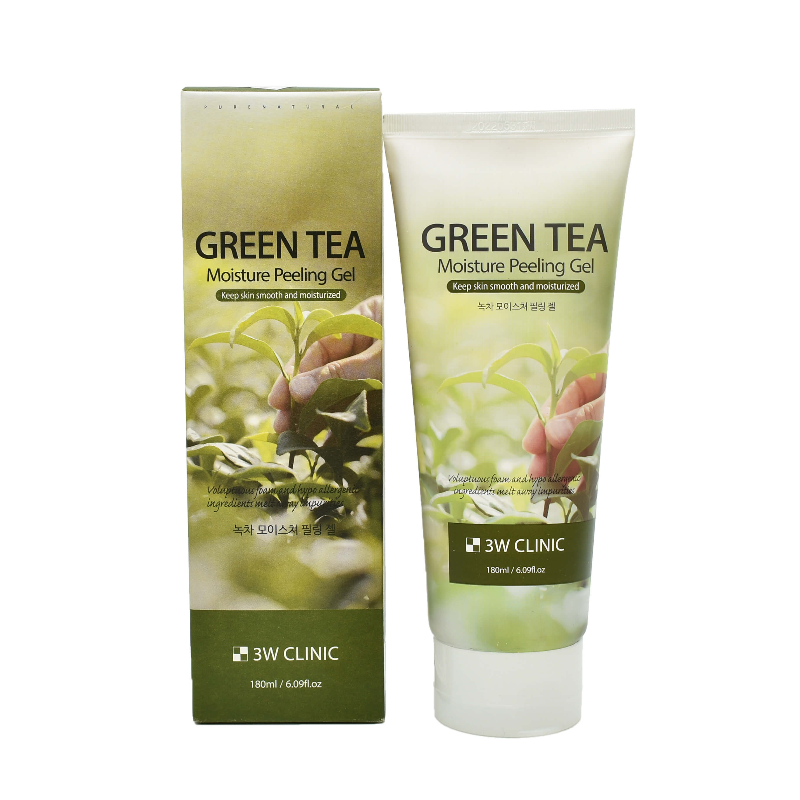 Tẩy tế bào chết chiết xuất trà xanh 3W Clinkc Green Tea Moisture Peeling Gel 180ml