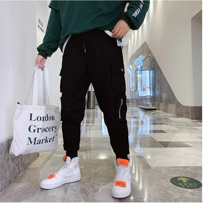 Quần jogger nam túi hộp chất kaki cotton mềm mịn, phong cách đường phố, hàn quốc K23