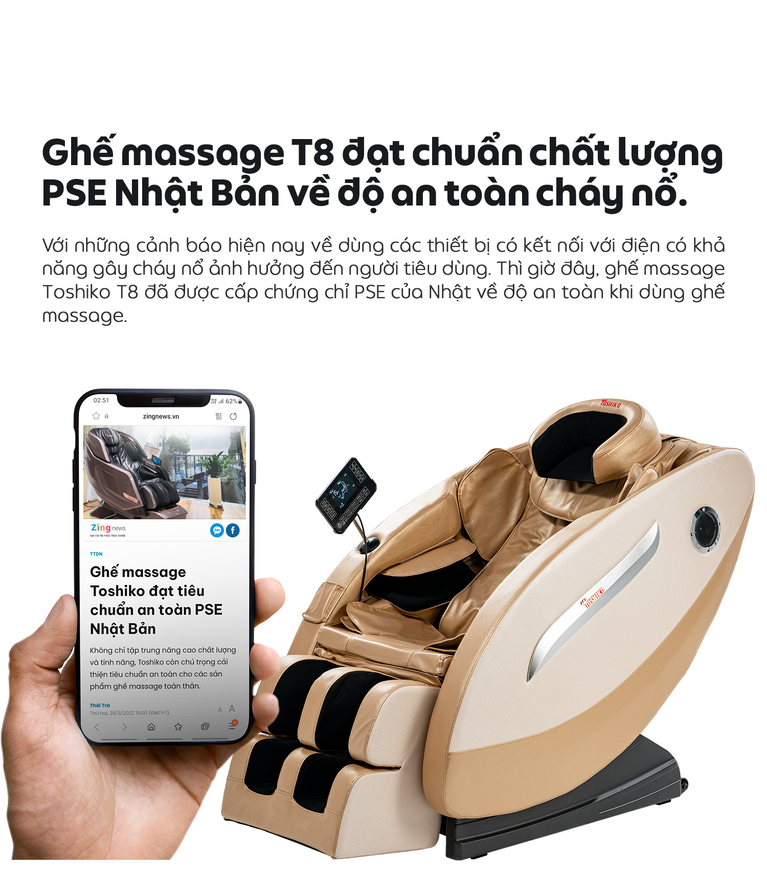 Hình ảnh Ghế Massage Toàn Thân con lăn 4D di chuyển Đa Năng Cao Cấp Toshiko T88, đạt chuẩn ISO massage sâu tại các vùng chuyên biệt, Máy Massage Toàn Thân Đa Năng chức năng dò tìm huyệt đạo