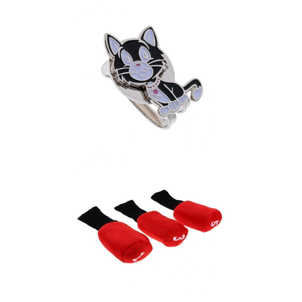 3pcs Golf Driver Cover Long Neck Headcover & Ball Marker with Hat Clip