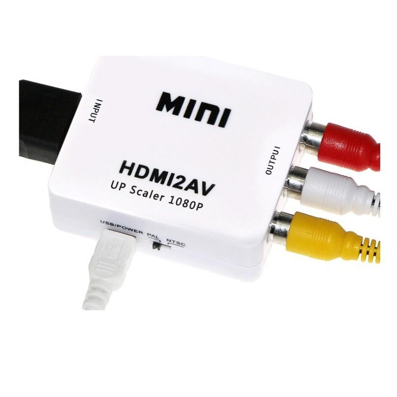 Bộ chuyển đổi HDMI to AV MINI HDMI2AV (Tặng cáp HDMI và dây AV3-3 dài 1,5m)