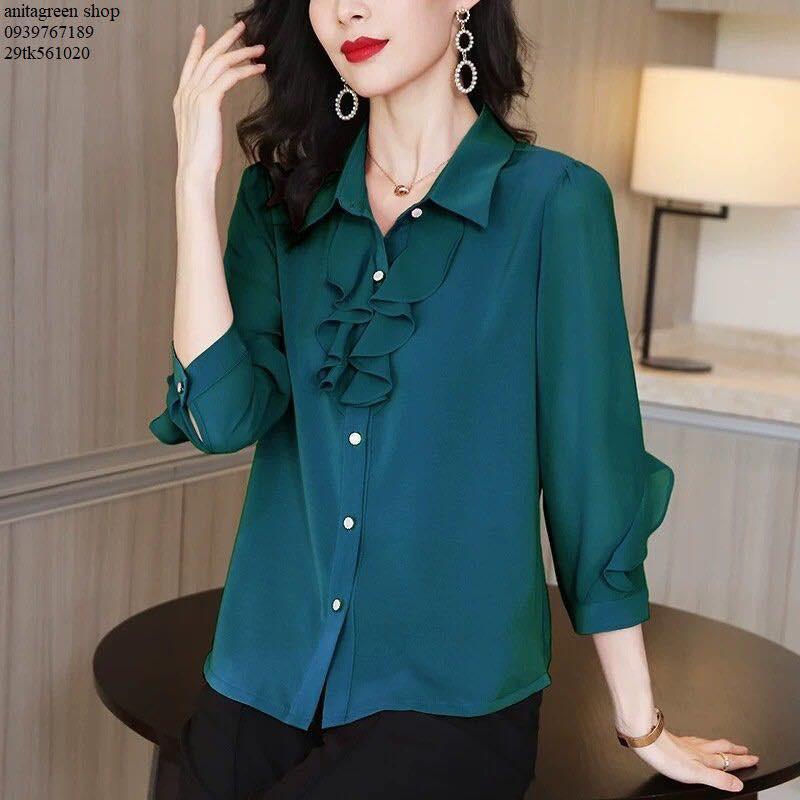 -sơ mi nữ viền bèo