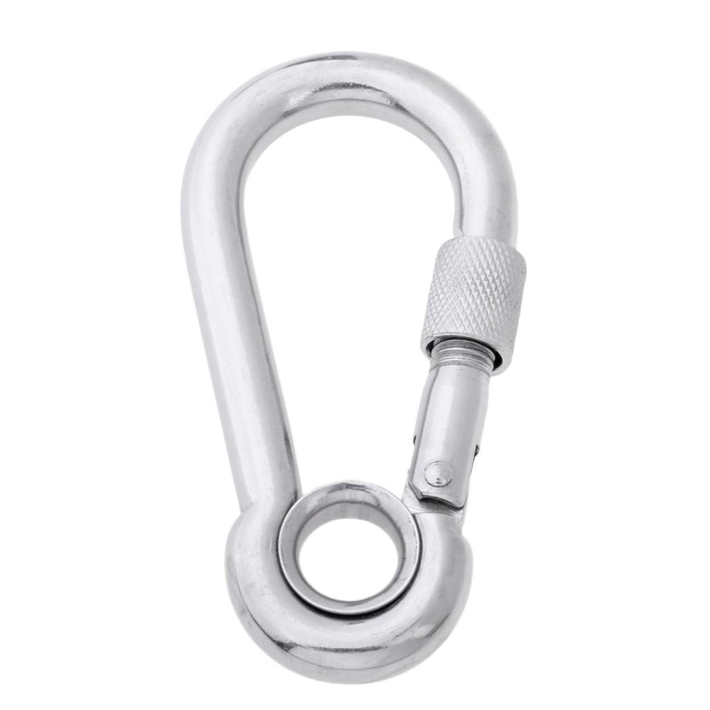 Stainless Steel Safety Carabiner Clip Hook Camping Climbing Hammock