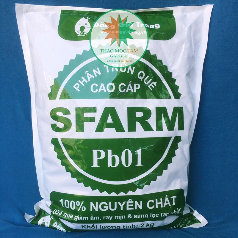 Phân Trùn Quế SFARM (Túi 02kg) - Phân trùn quế nguyên chất 100%