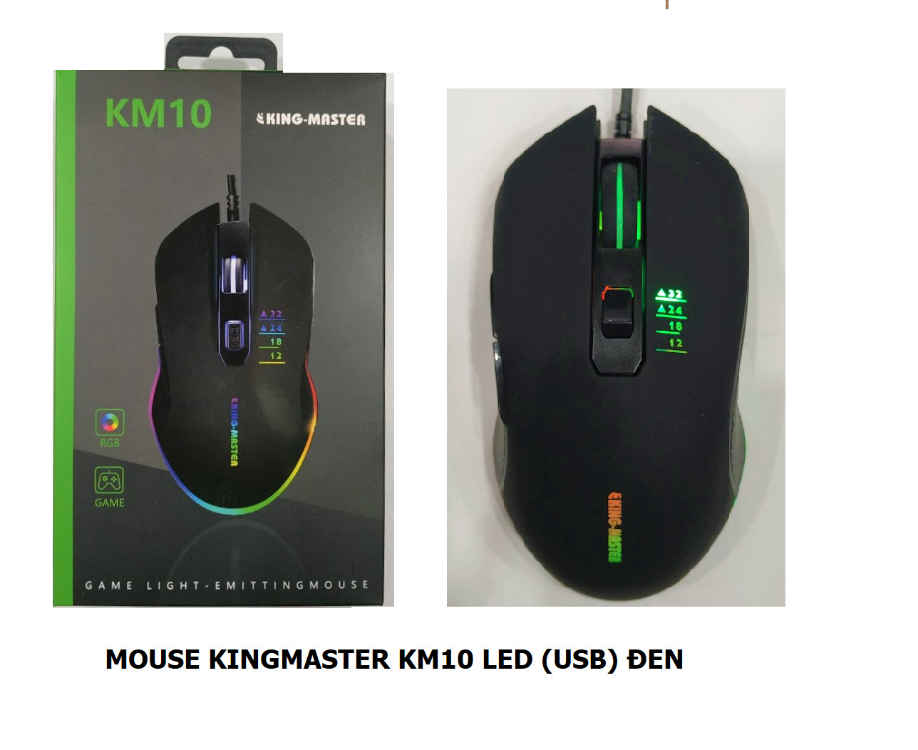 Chuột máy tính có dây gaming - Kingmaster KM10 - Hàng nhập khẩu