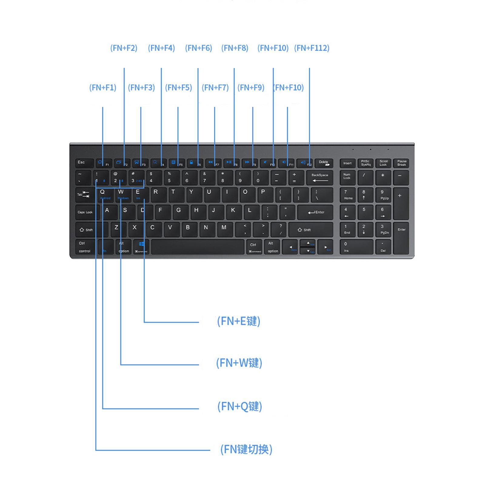 Silent Portable MIni Keyboard Universal Computer Gray
