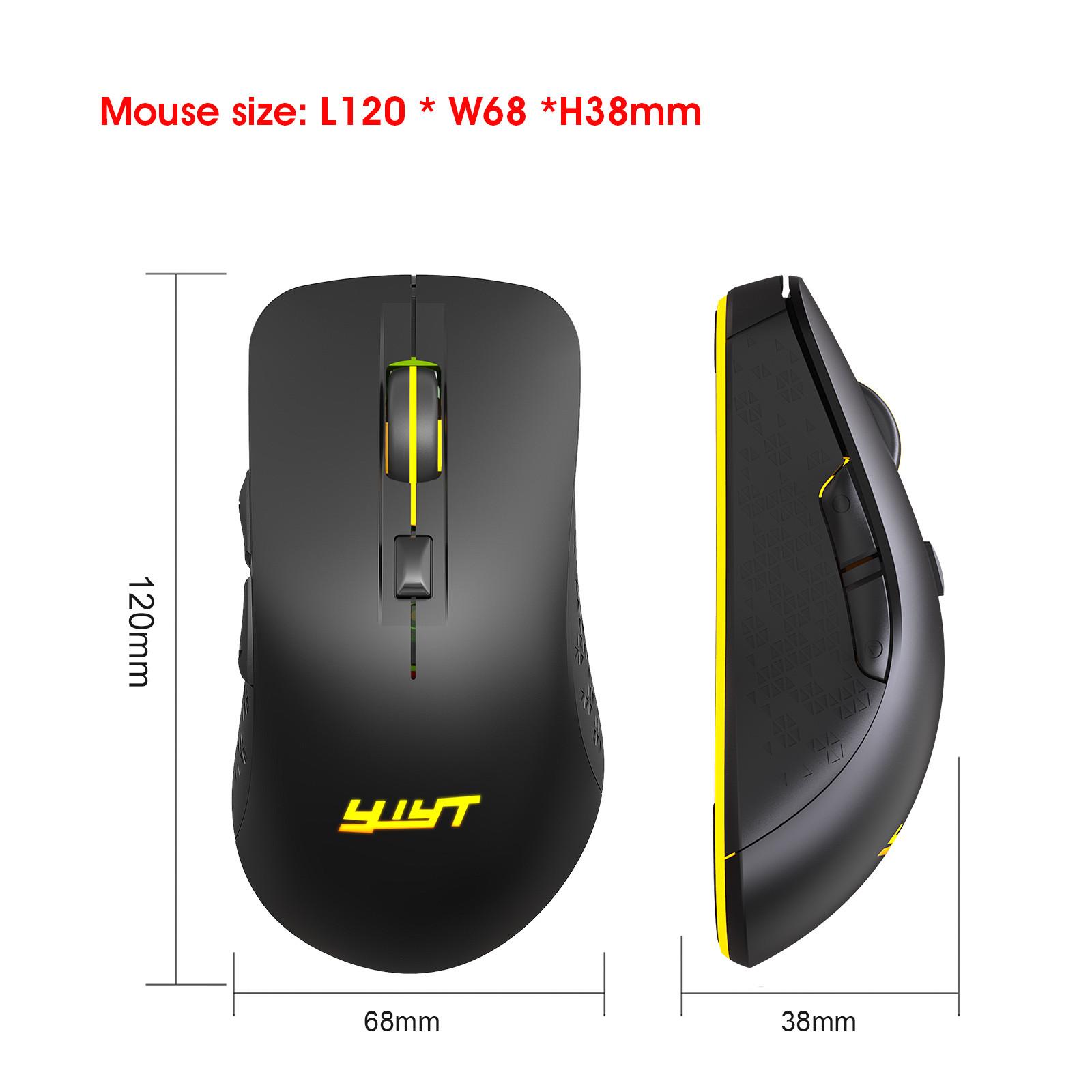 G856 Đôi Chế Độ 2.4G Chuột Game Không Dây Bluetooth 5.1 2400Dpi Có Thể Điều Chỉnh Chuột Chơi Game Nhiều Màu Dạ Quang Silent Chuột Cho máy Tính